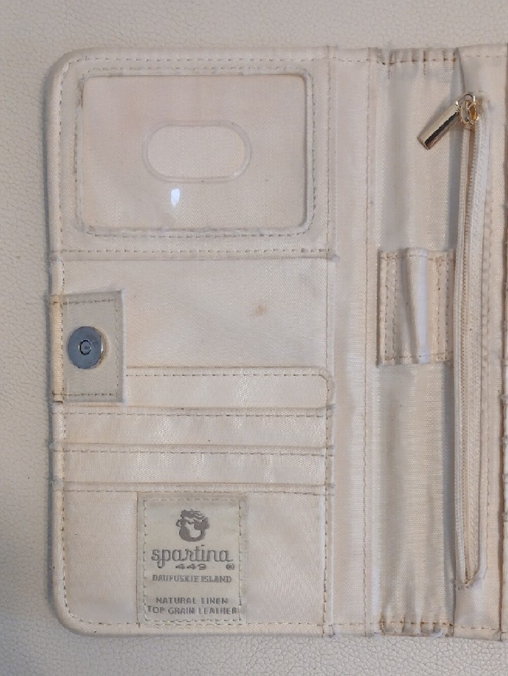 Spartina 449 Floral Printed Wallet in Cream, Pink, Green, Gold - Picture 6 of 10